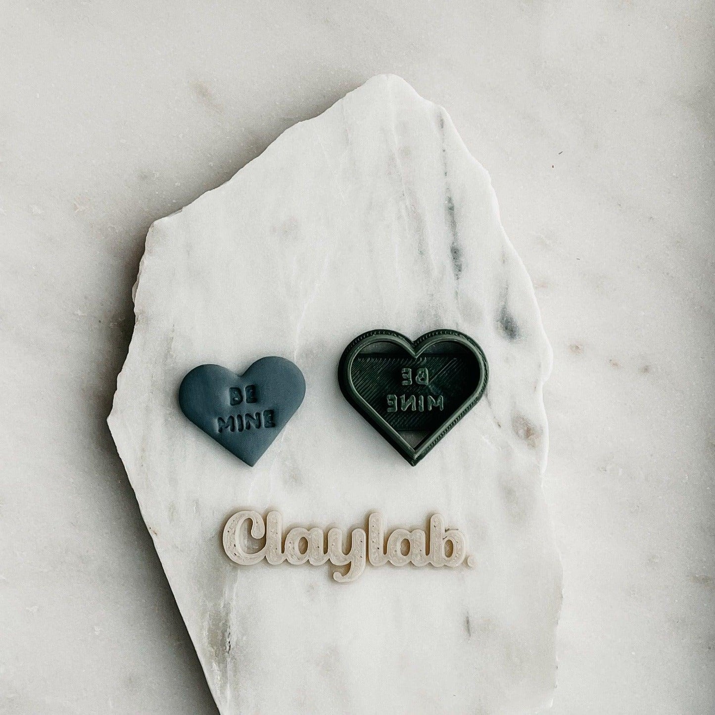 BE MINE Candy Heart Clay Cutter - Claylab