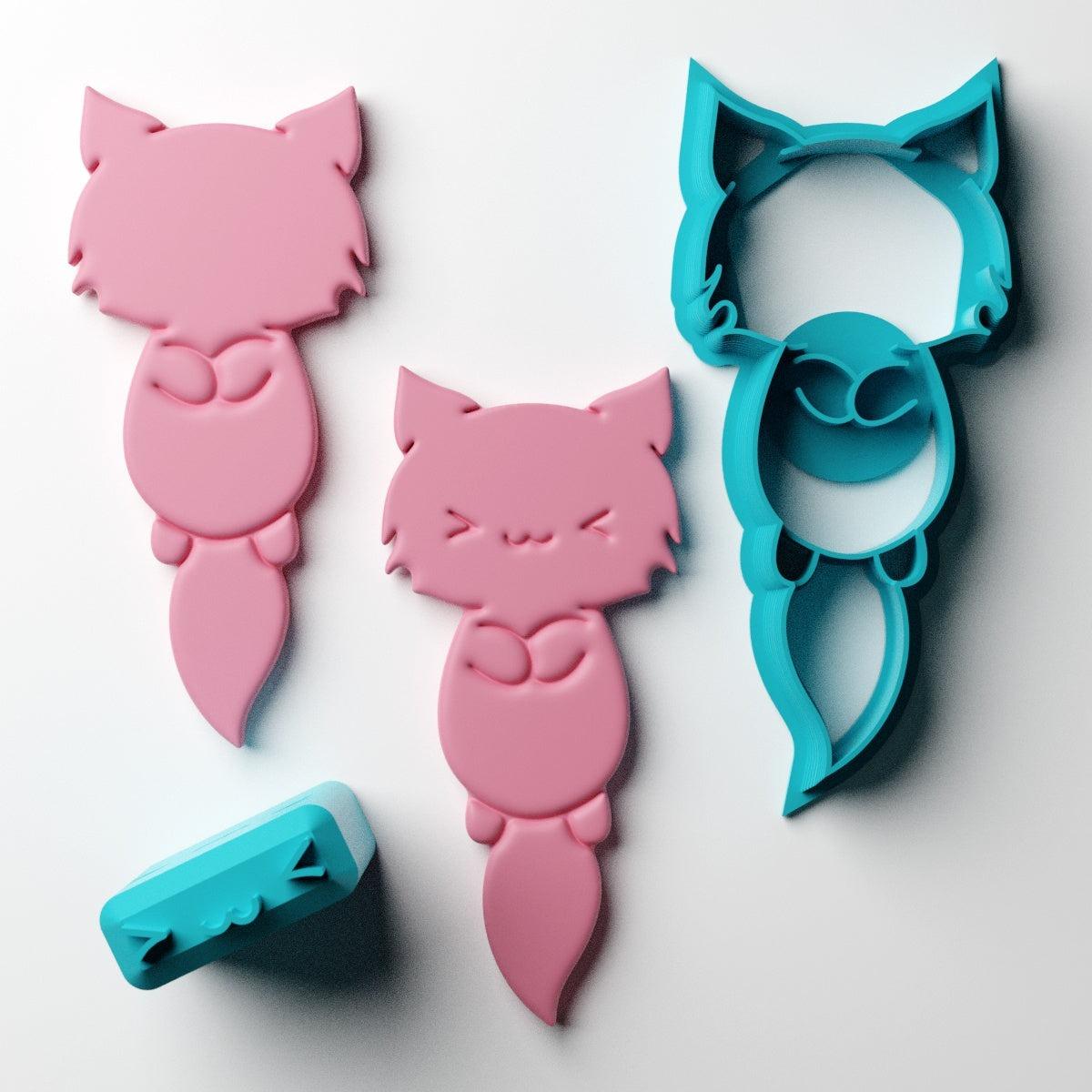 Cat Kawaii Character Clay Cutter - Claylab
