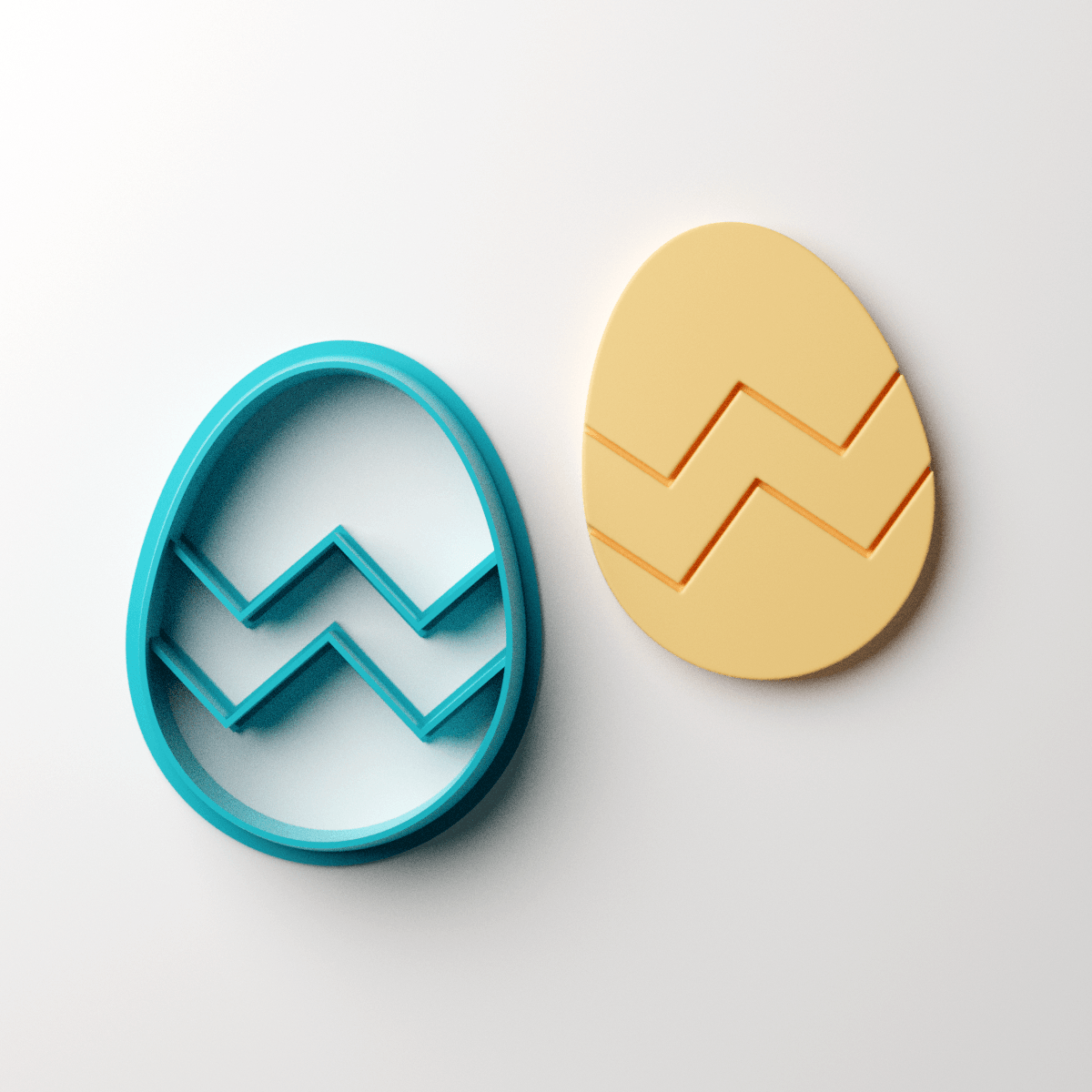 Easter Egg Zigzag Clay Cutter - Claylab