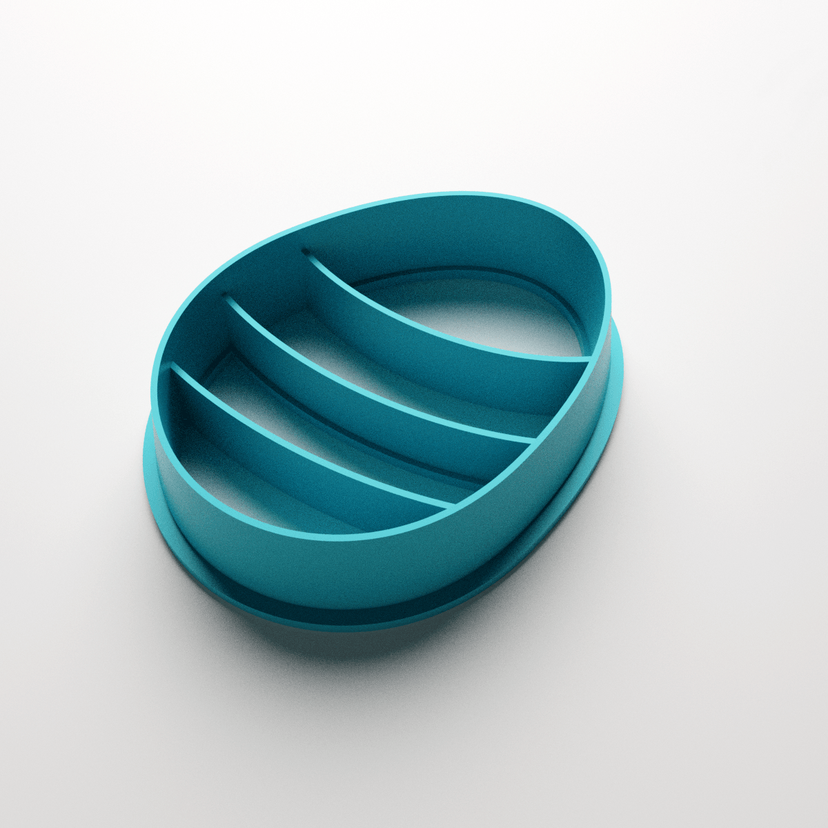 Easter Egg Striped Clay Cutter - Claylab