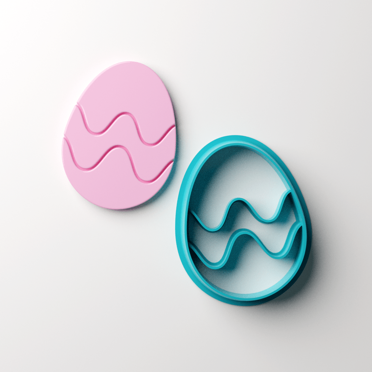 Easter Egg Wavy Clay Cutter - Claylab