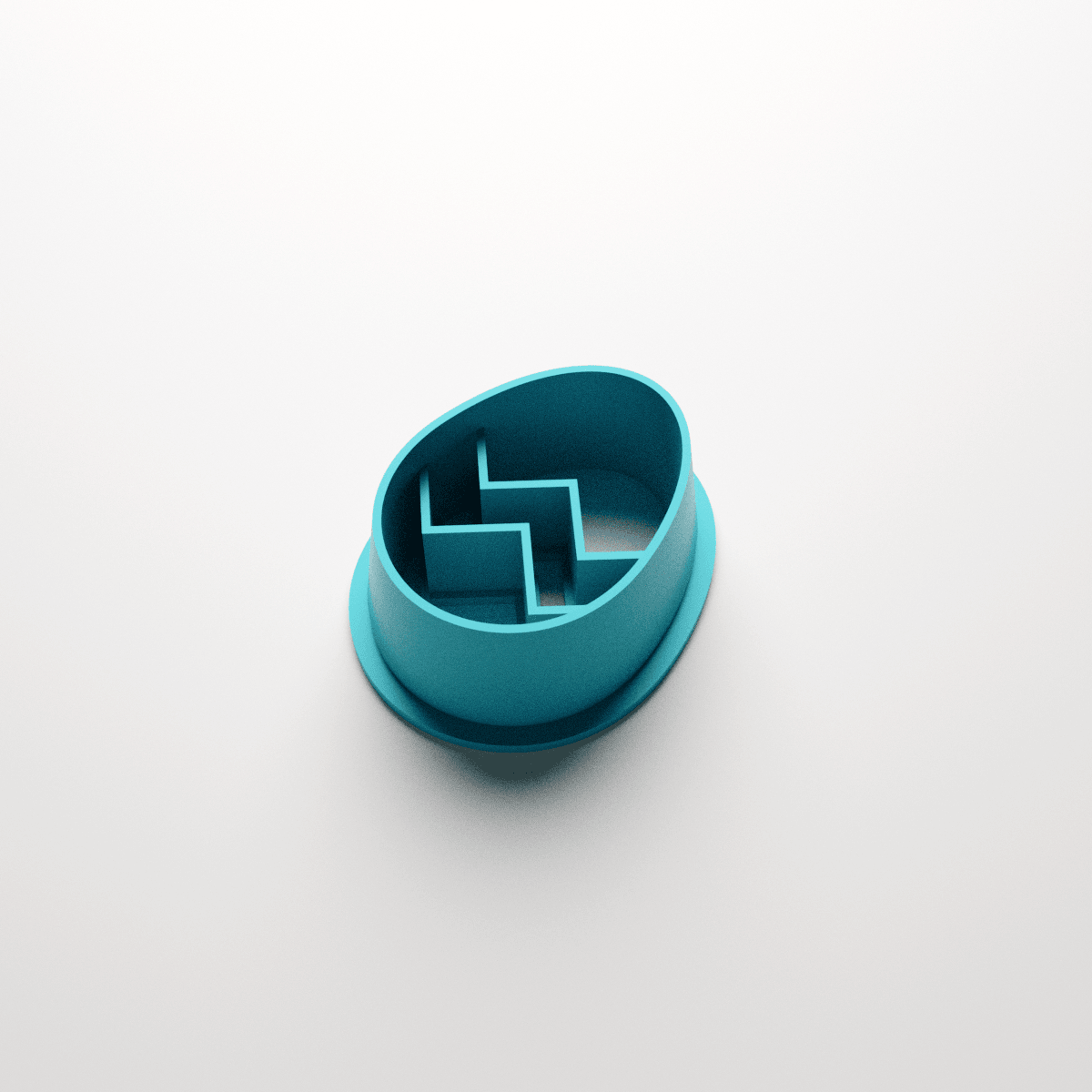 Easter Egg Zigzag Stud Clay Cutter - Claylab