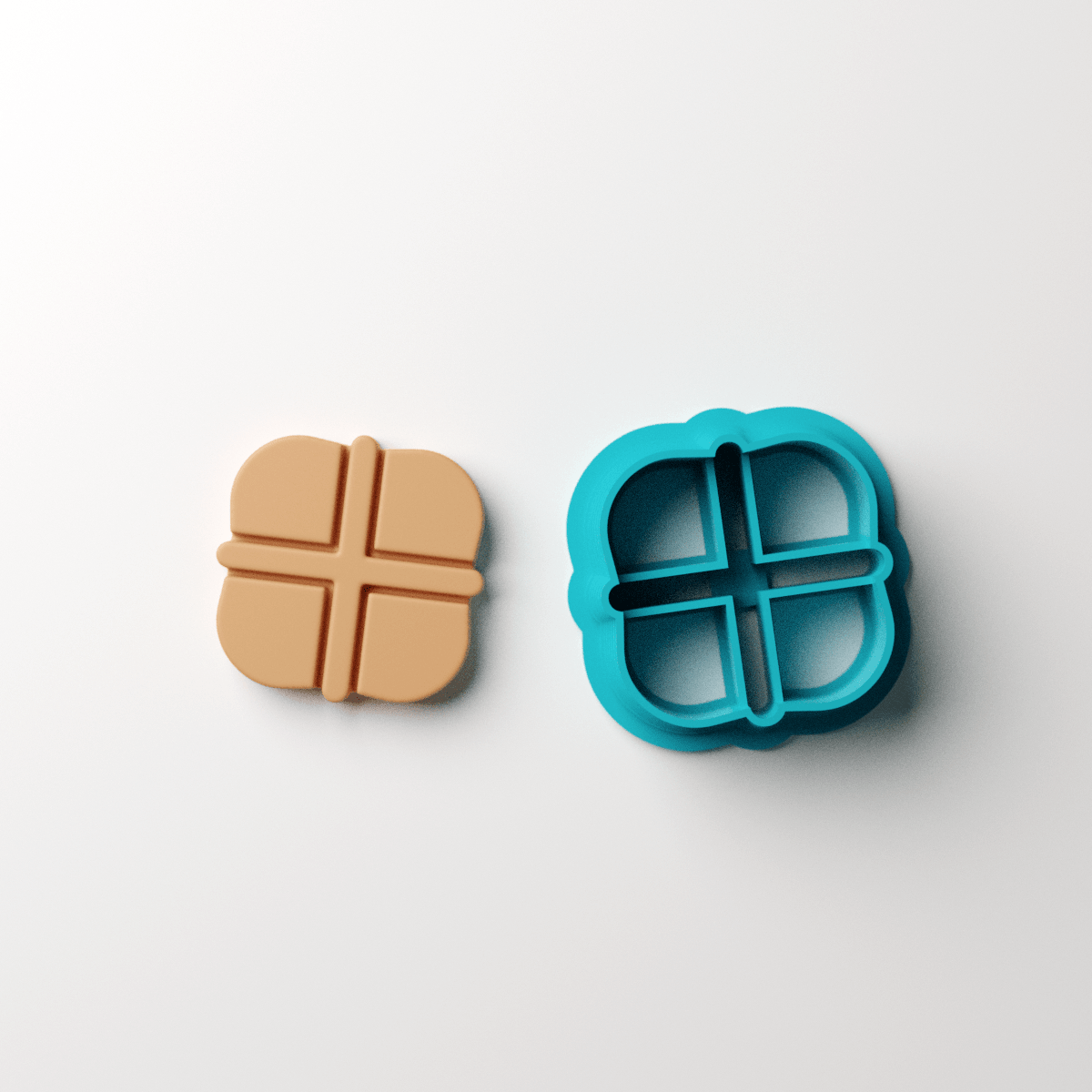 Hot Cross Bun Stud Clay Cutter - Claylab