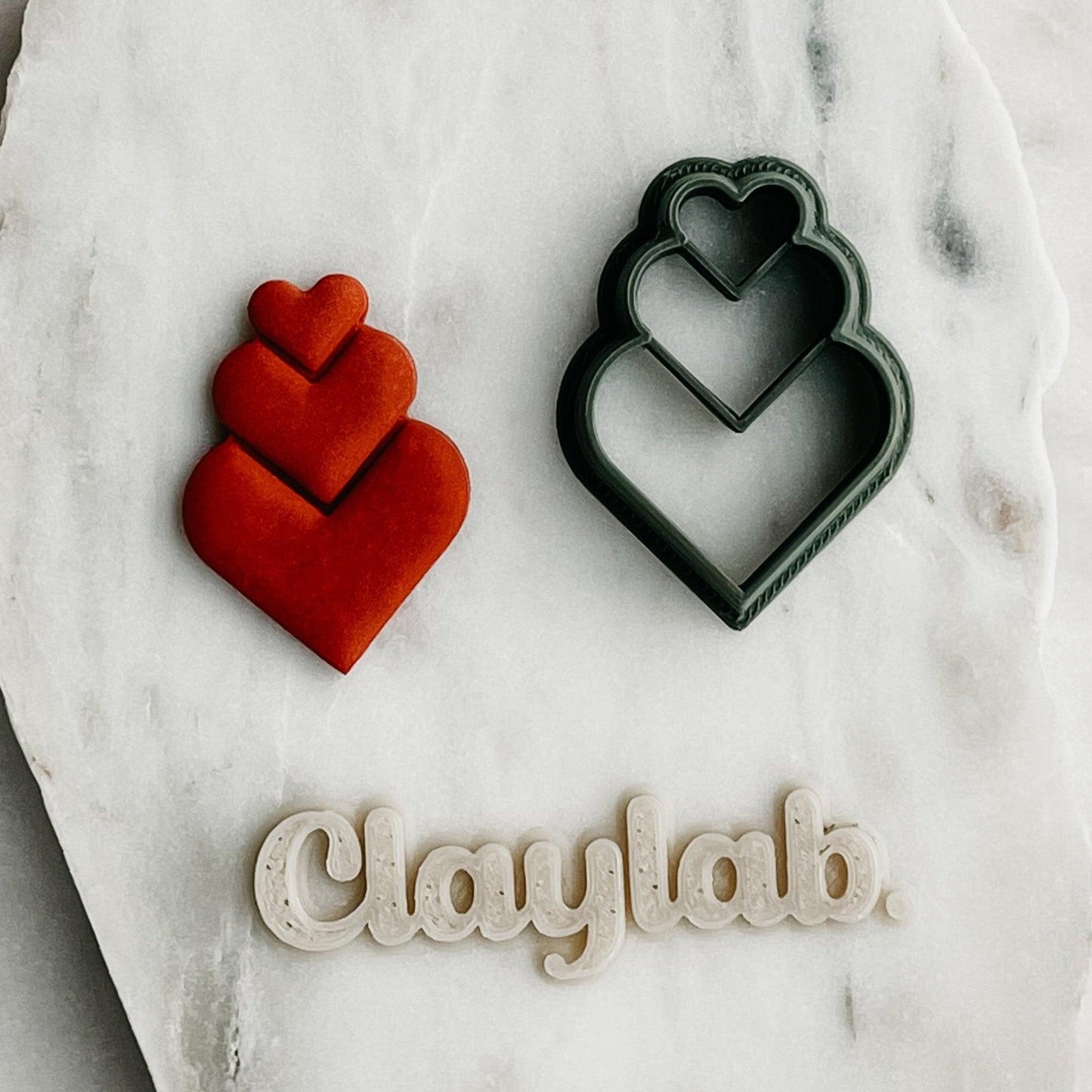 Growing Heart Trio Clay Cutter - Claylab