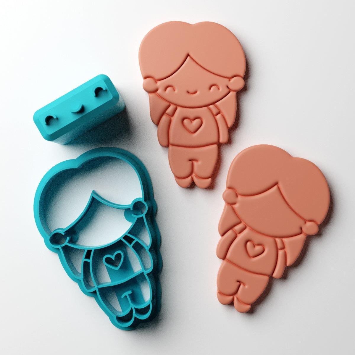 Kawaii Girl Character Clay Cutter - Claylab