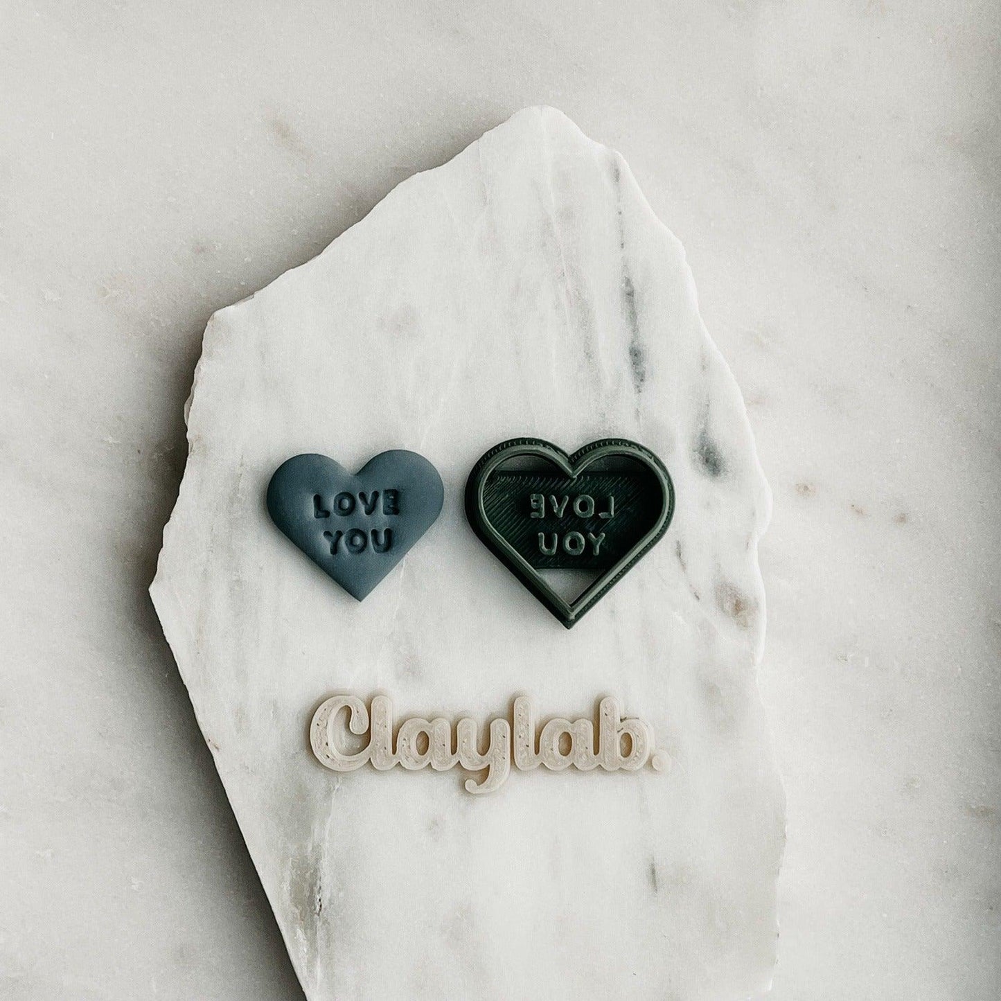 LOVE YOU Candy Heart Clay Cutter - Claylab