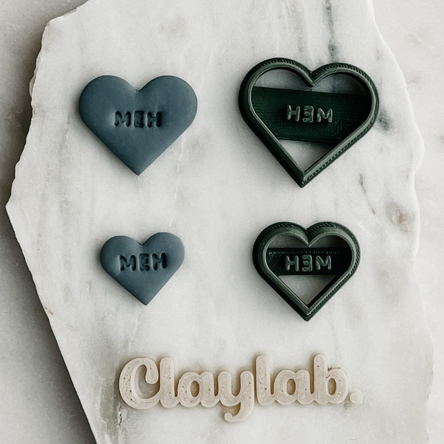 MEH Candy Heart Clay Cutter - Claylab