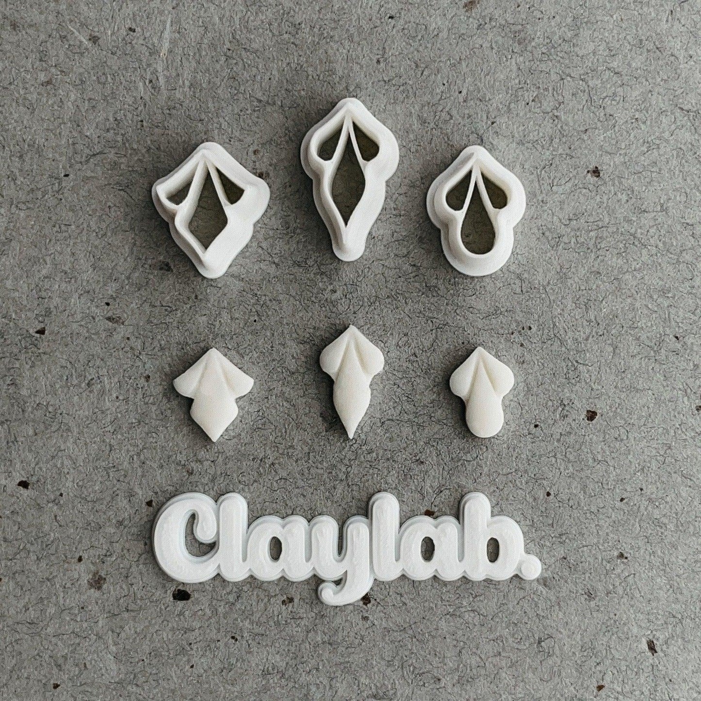 Pack of 3 Mini Nouveau Clay Cutters - Claylab