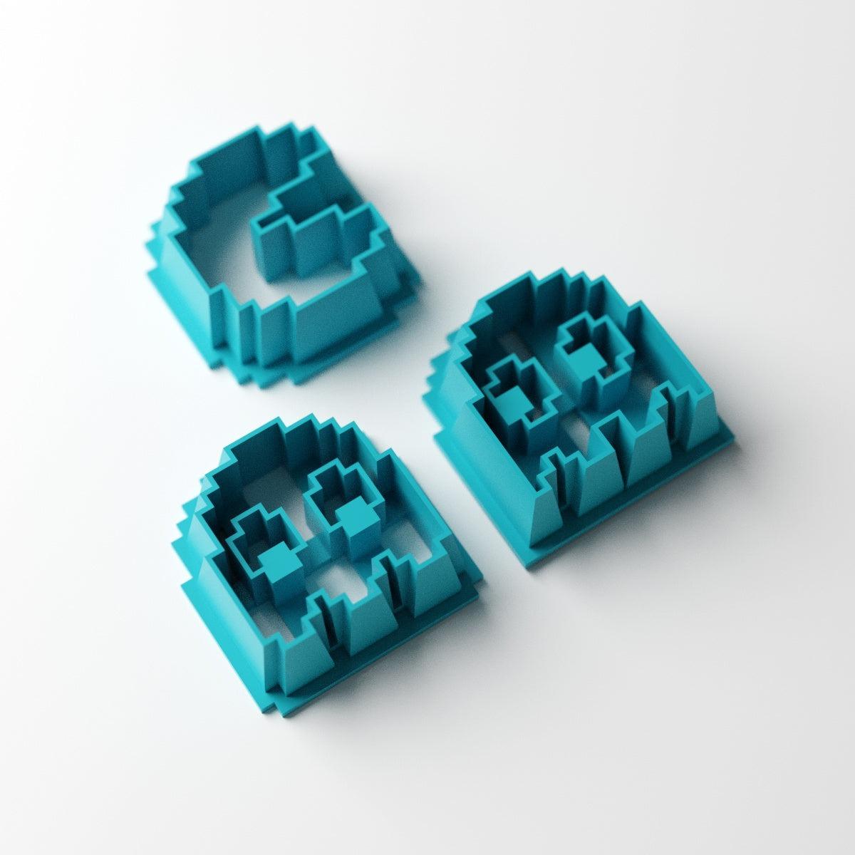 Pixel P-Man + 2 Ghosts Clay Cutter - Claylab