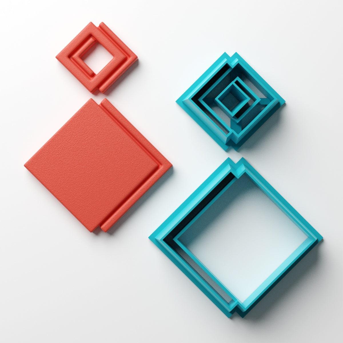 Retro 3D Diamond Dangle Clay Cutter - Claylab