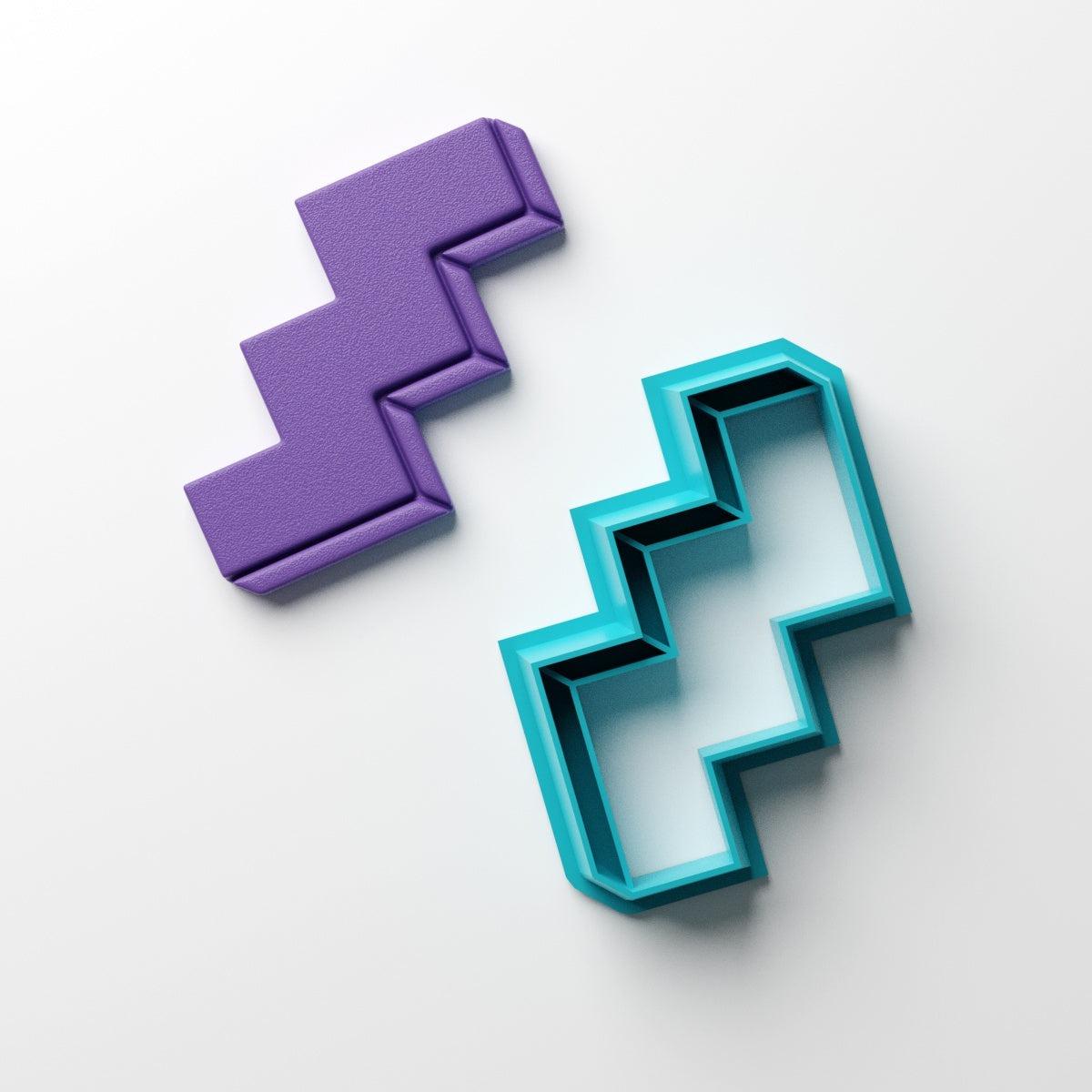 Retro 3D ZigZag Shape Clay Cutter - Claylab