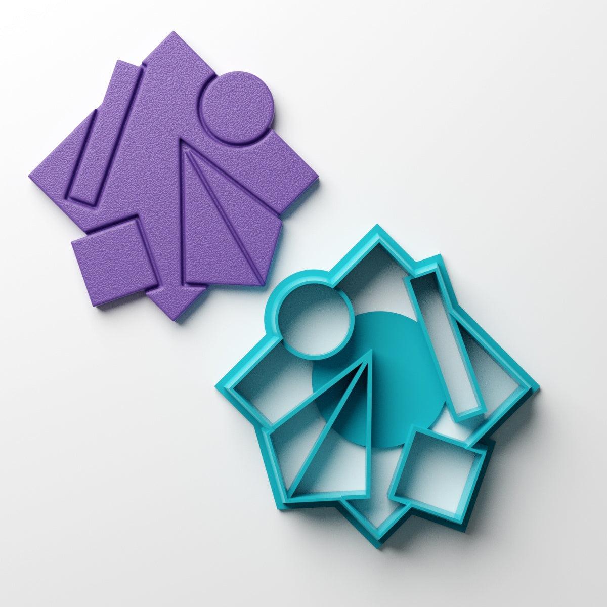 Retro Memphis Prism Clay Cutter - Claylab