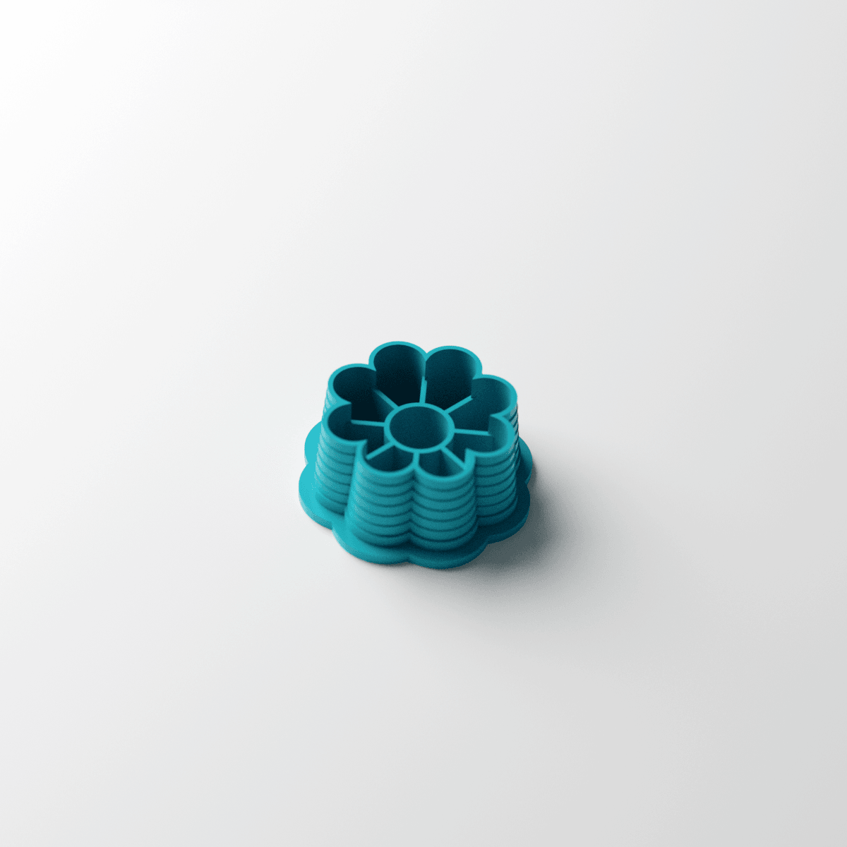 8 Petal Embossed Flower Stud Clay Cutter - Claylab