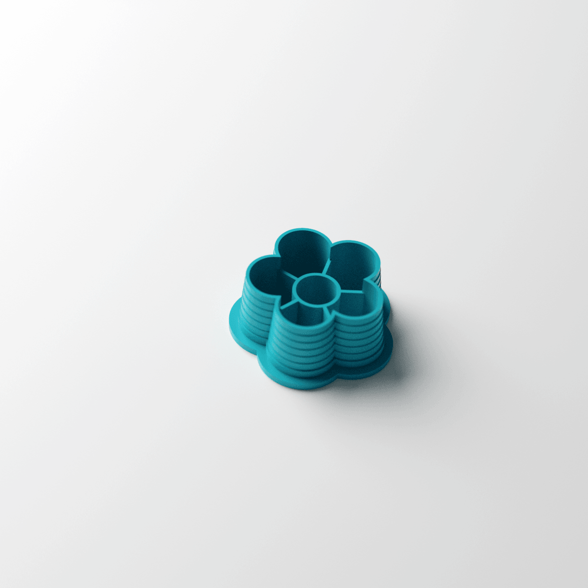 5 Petal Embossed Flower Stud Clay Cutter - Claylab