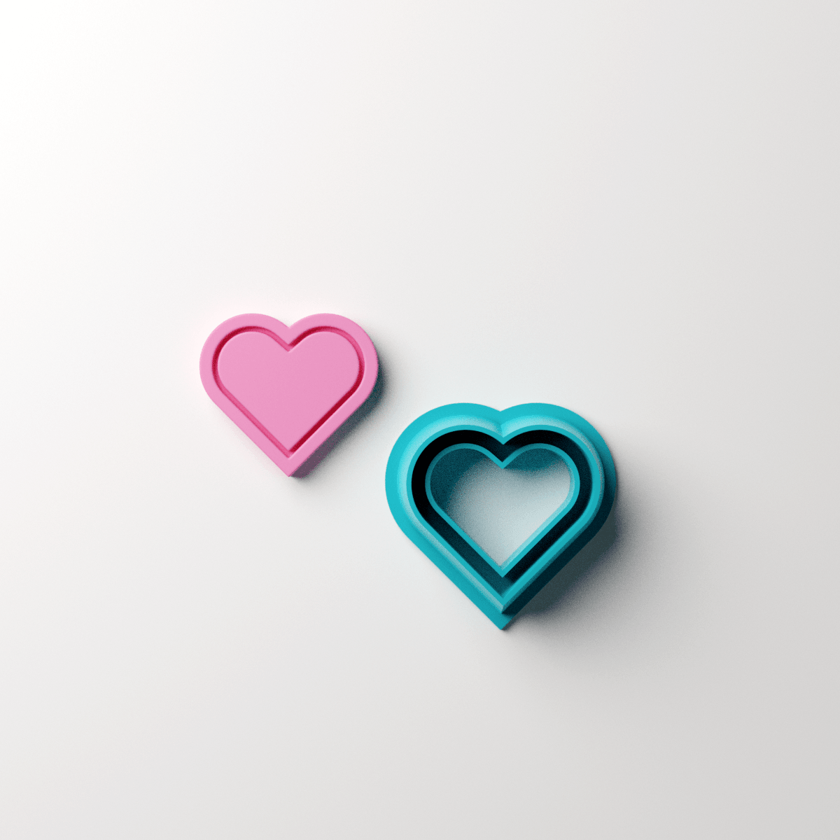 Borderline Heart Stud Clay Cutter - Claylab