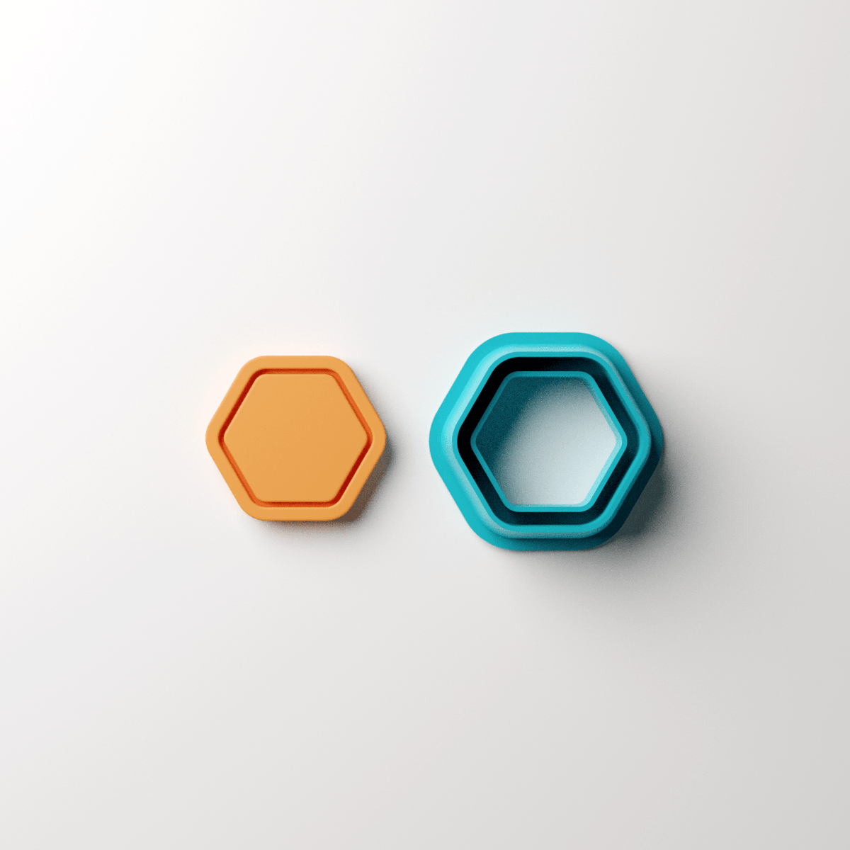 Borderline Hexagon Stud Clay Cutter - Claylab