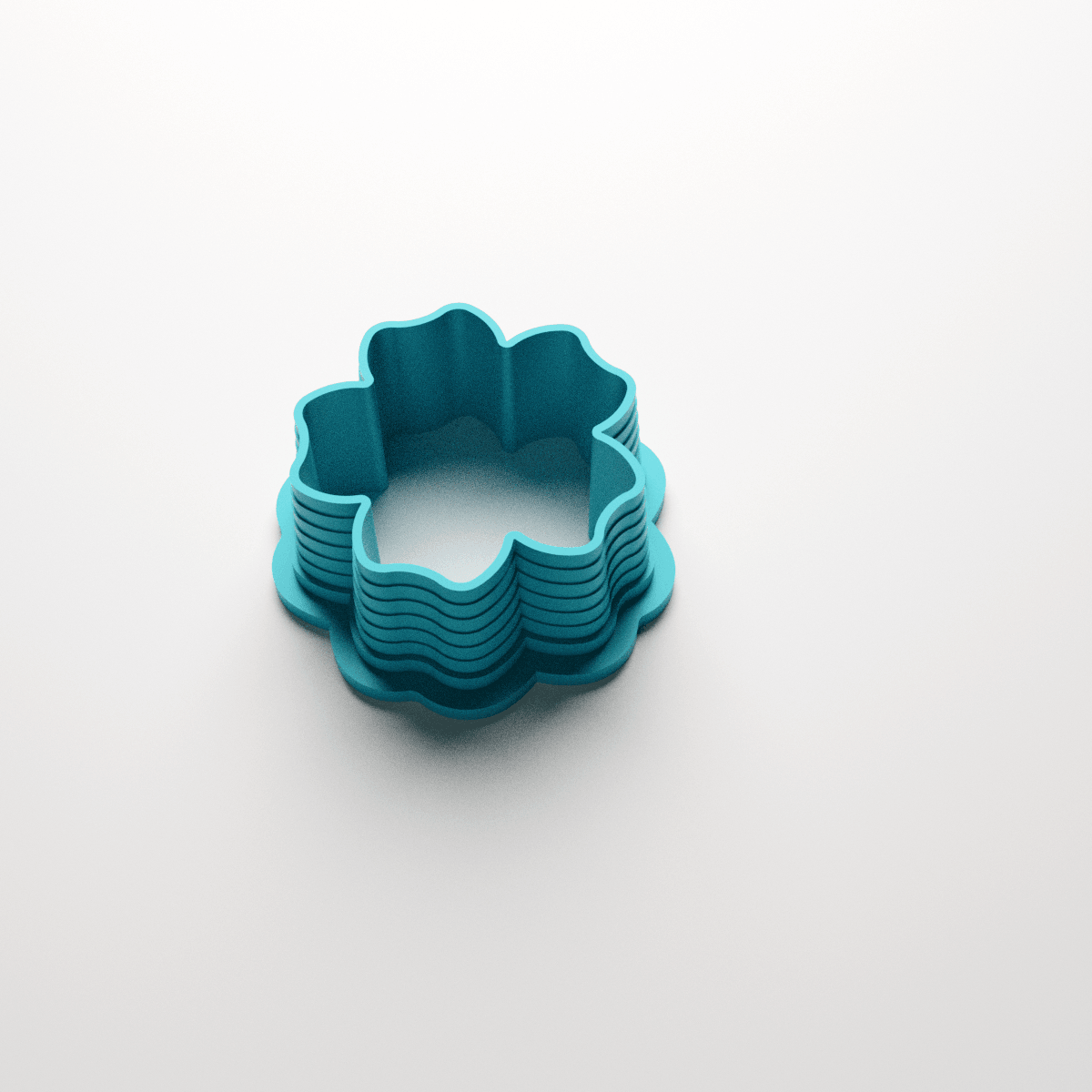 5 'M' Petal Flower Stud Clay Cutter - Claylab