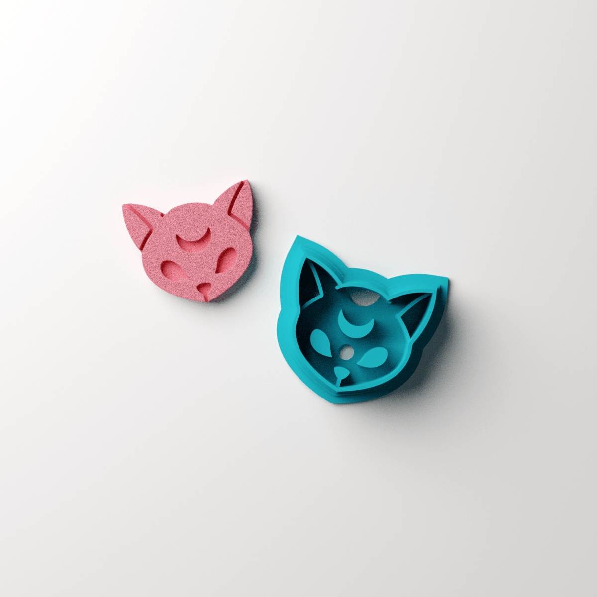 Moon Cat Stud Clay Cutter - Claylab