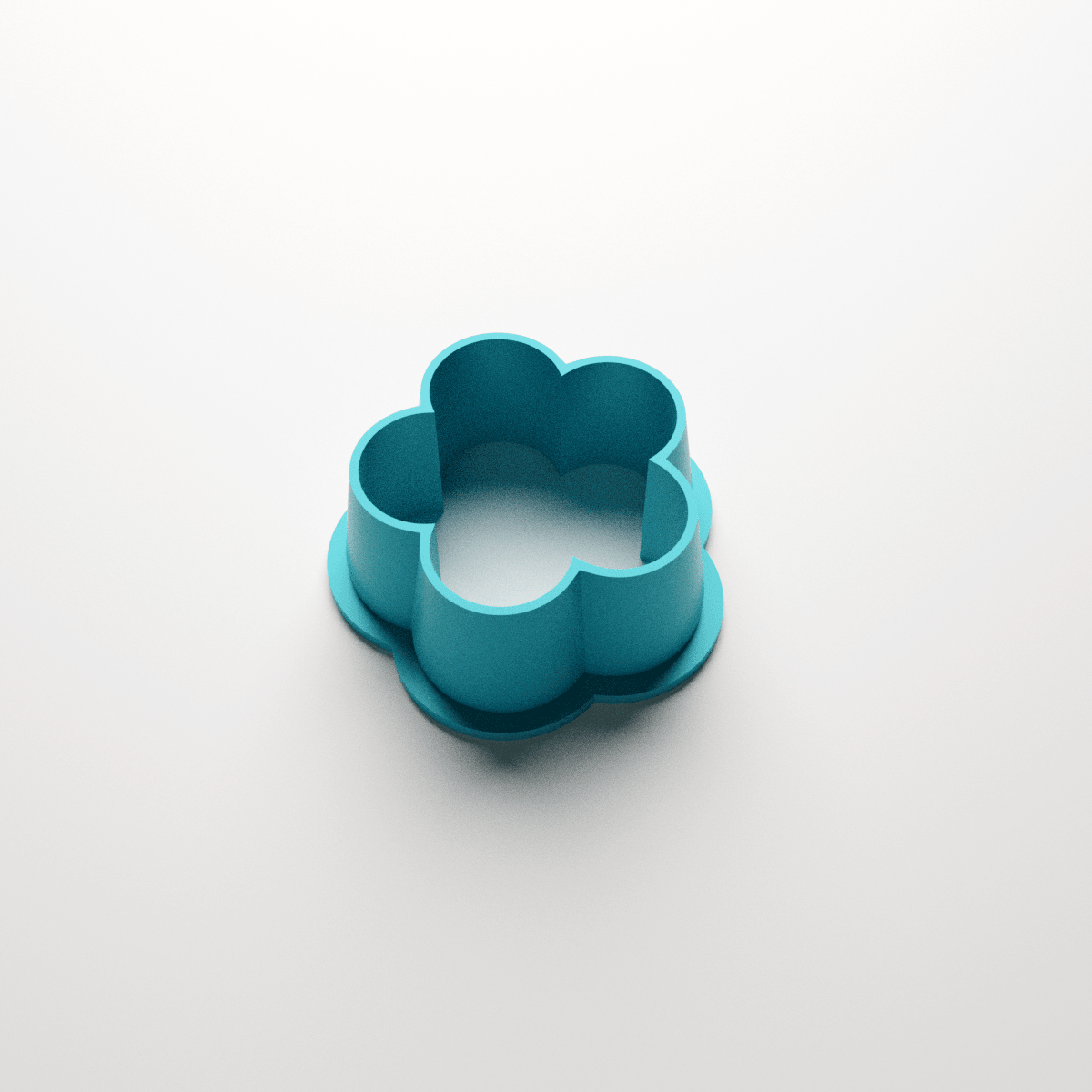 5 Rounded Petal Flower Stud Clay Cutter - Claylab
