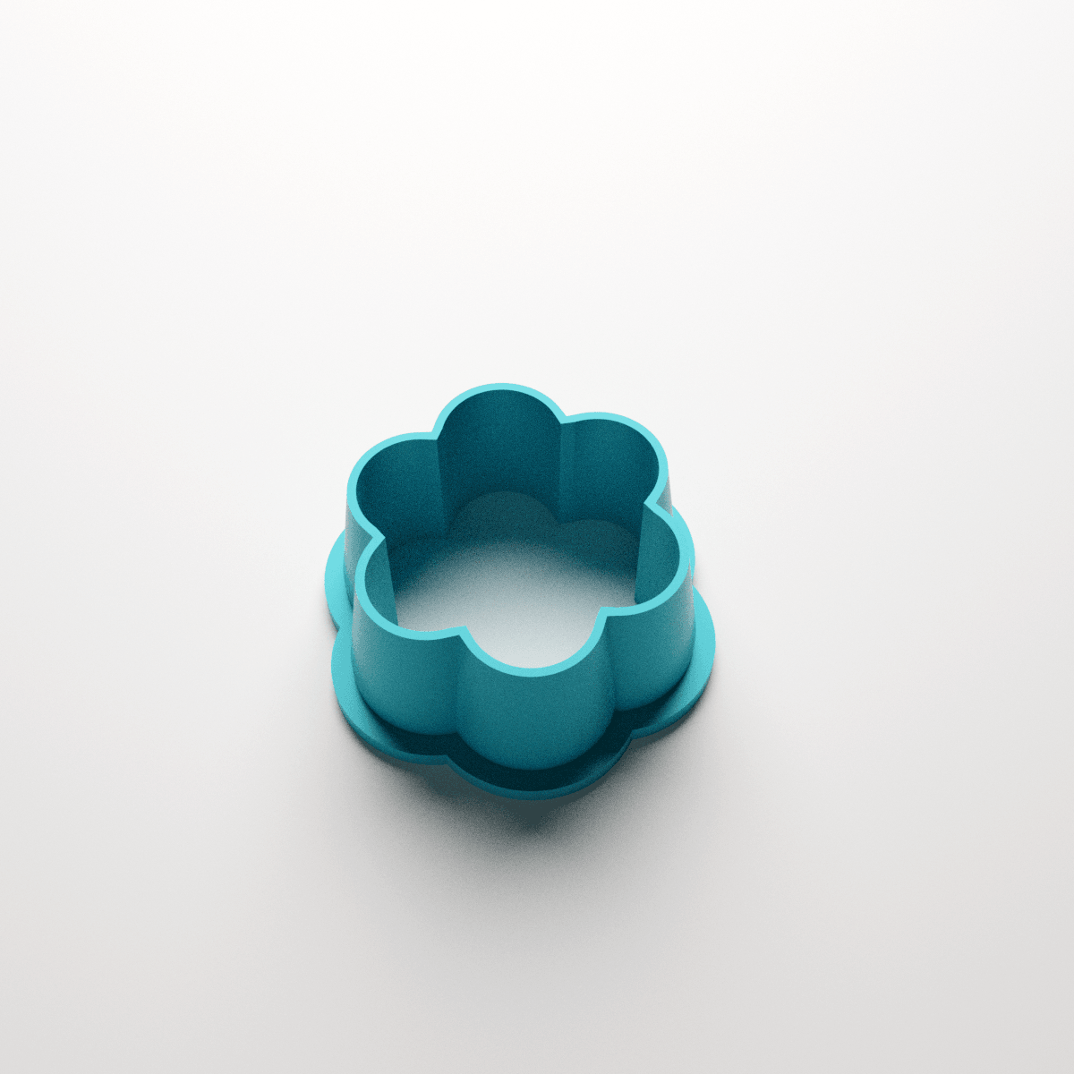 6 Rounded Petal Flower Stud Clay Cutter - Claylab