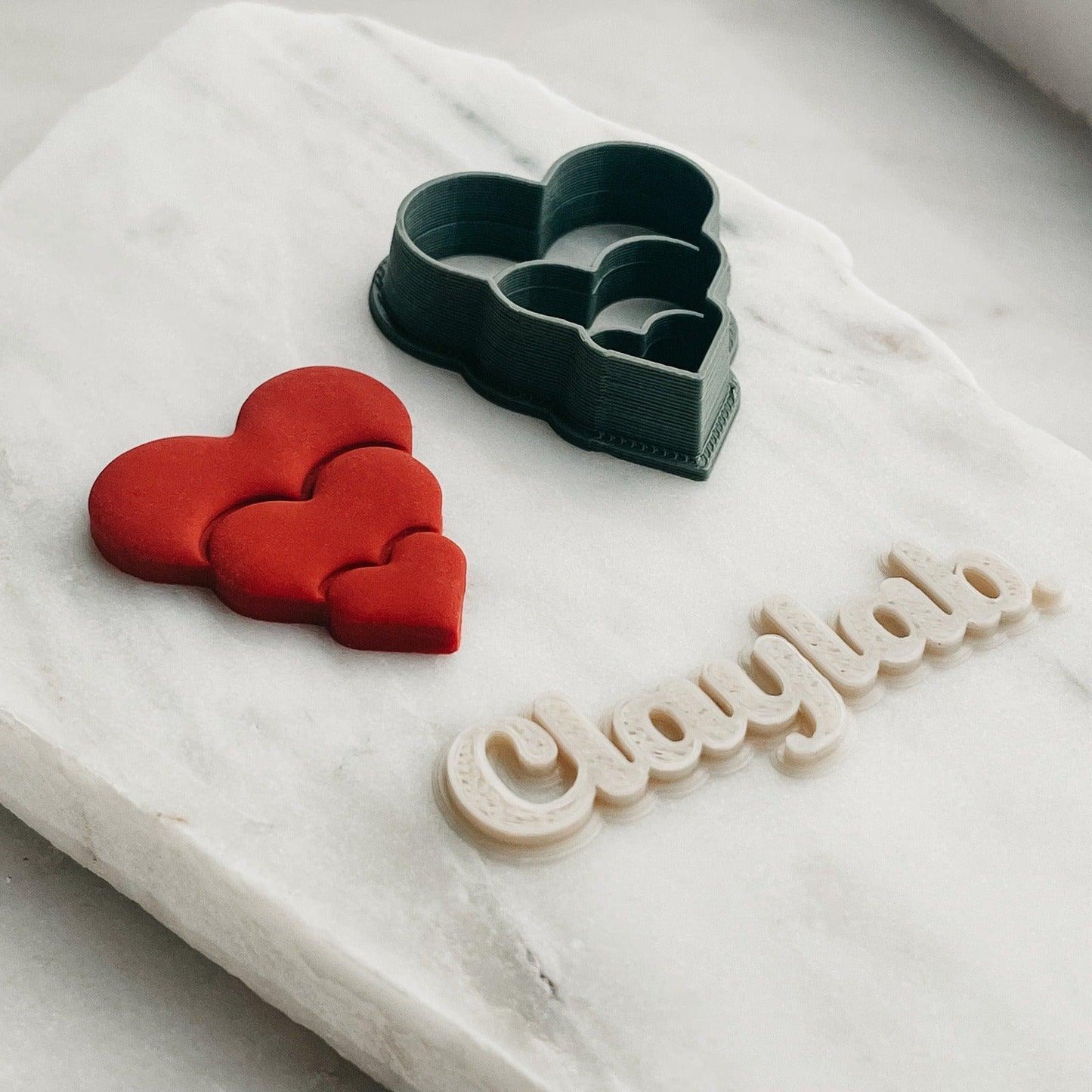 Shrinking Heart Trio Clay Cutter - Claylab