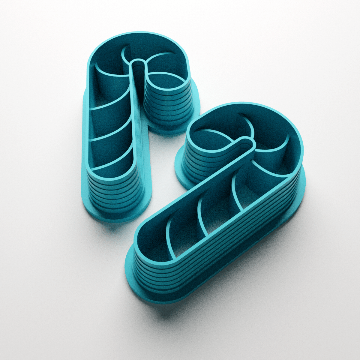 Candy Cane Pair Clay Cutter - Claylab