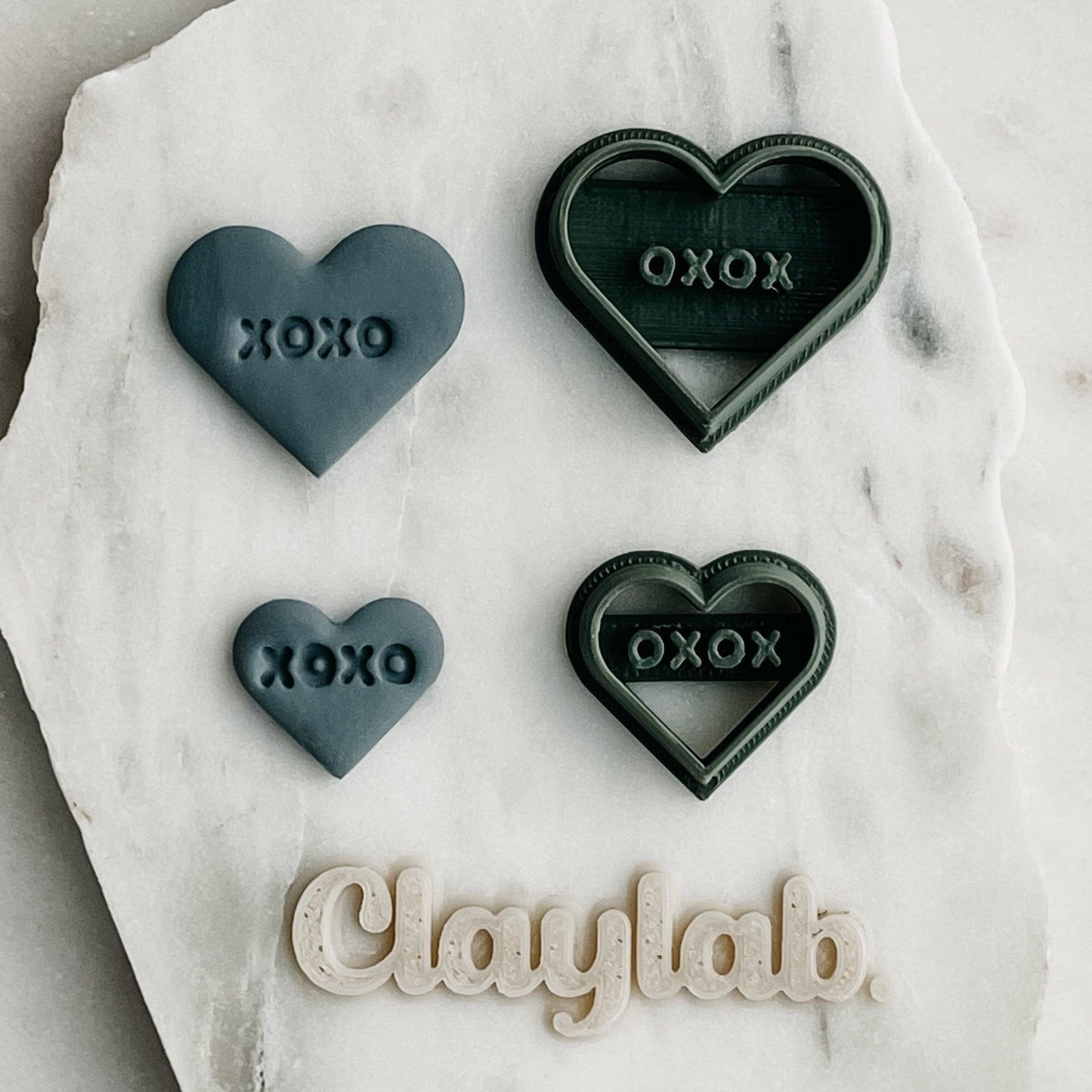 XOXO Candy Heart Clay Cutter - Claylab