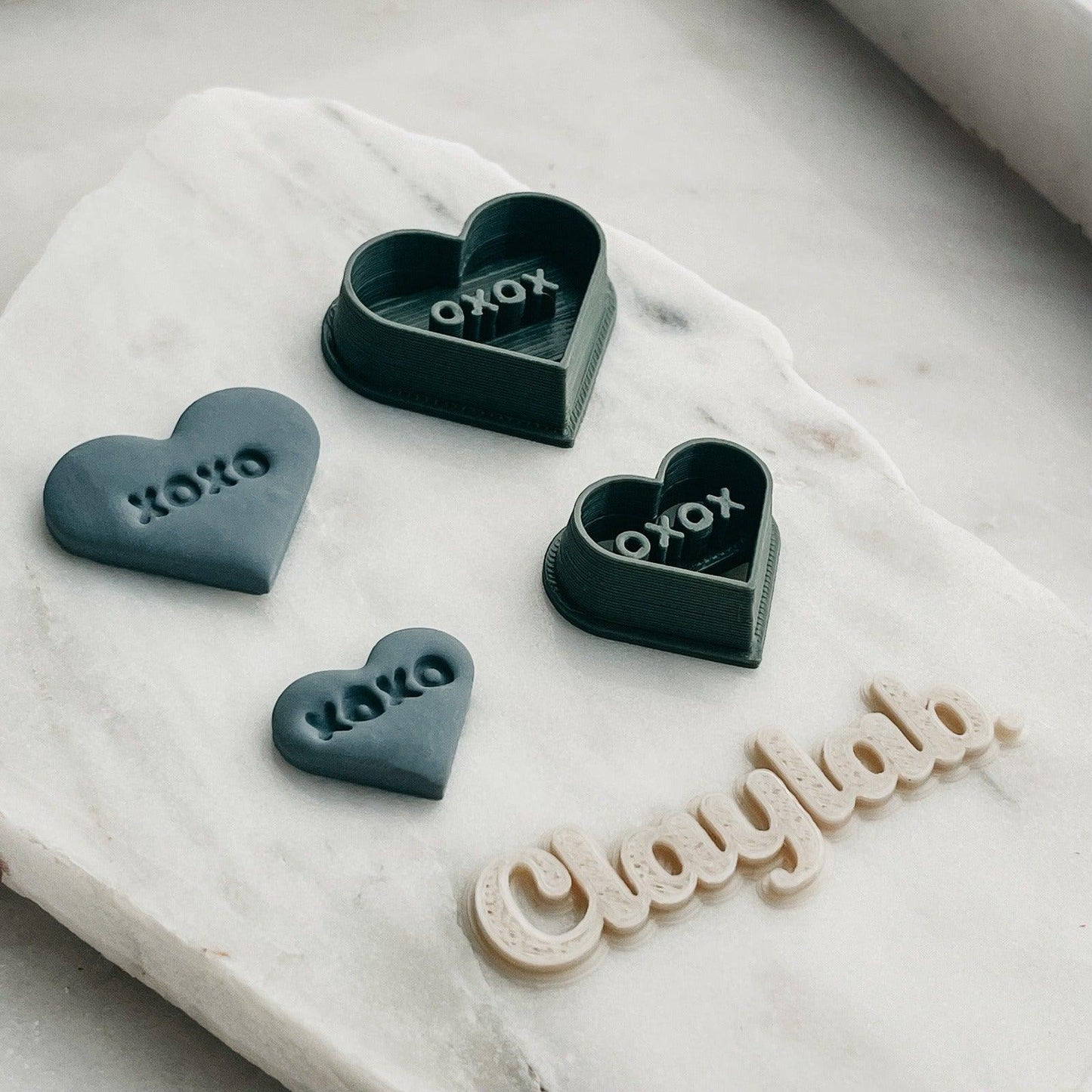 XOXO Candy Heart Clay Cutter - Claylab