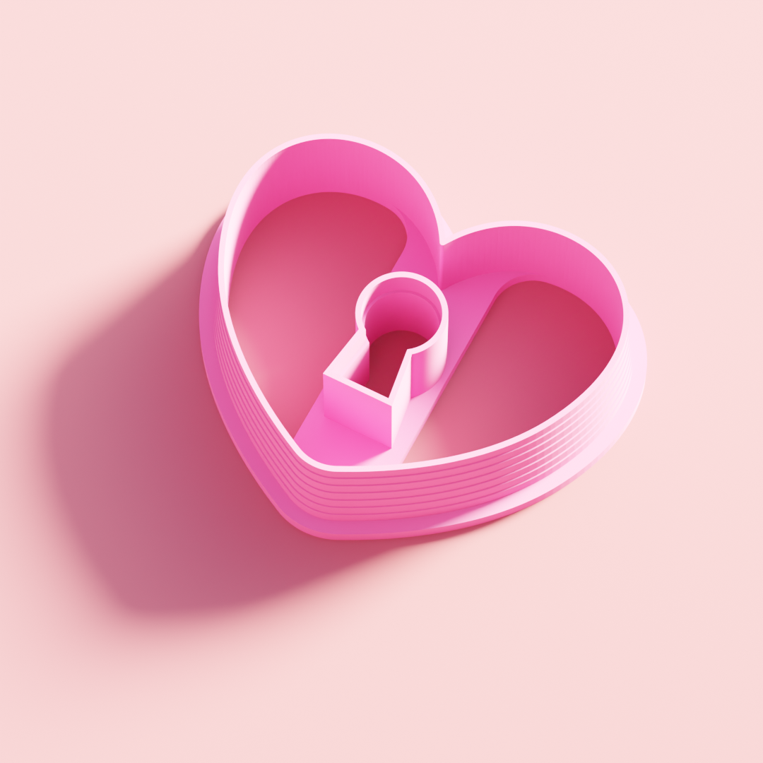 Locked Heart Clay Cutter