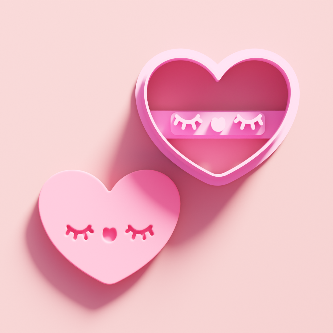 Kissy Face Heart Clay Cutter