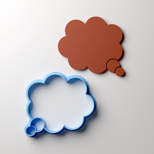 Cloudy Thought Bubble Clay Cutter