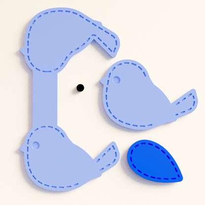 Stitch Blue Bird Snap Card