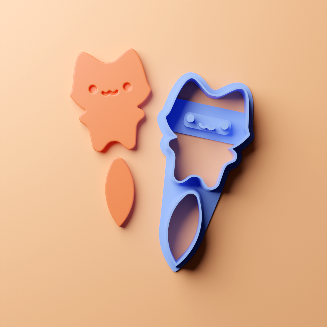 Kawaii Cat Dangle Clay Cutter