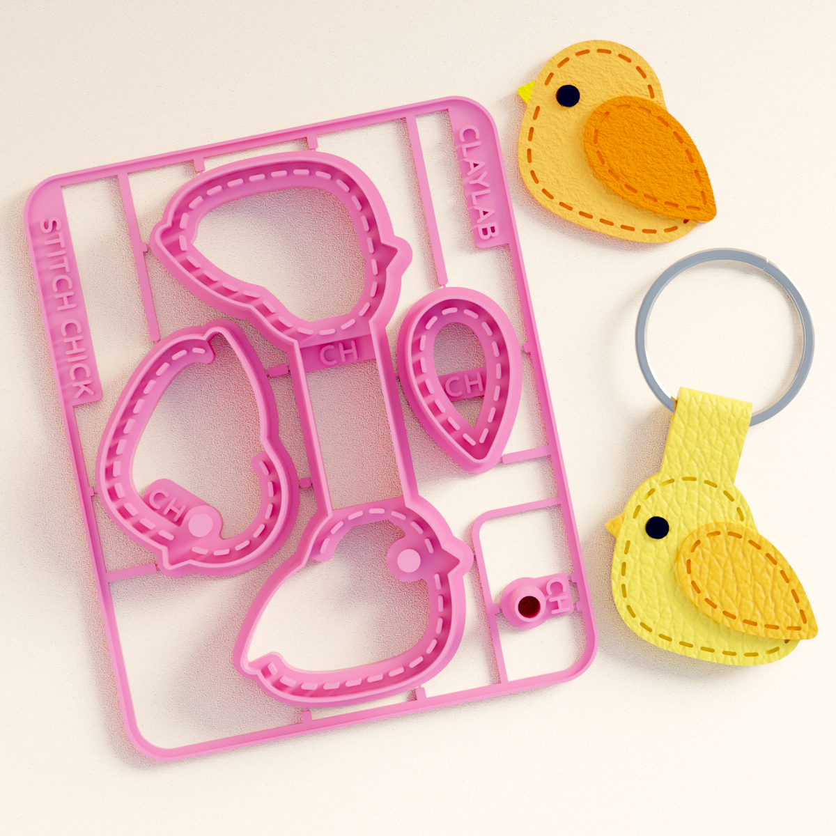 Stitch Chick Bird Snap Card