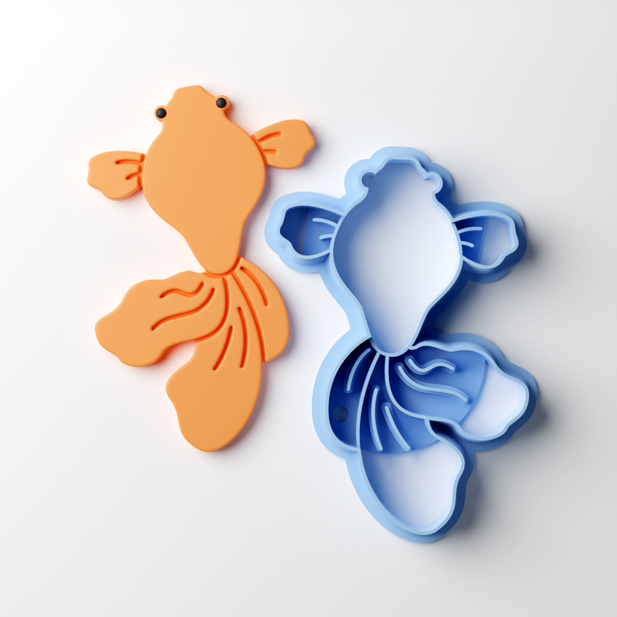 Flow Tail Gold Fish Clay Cutter
