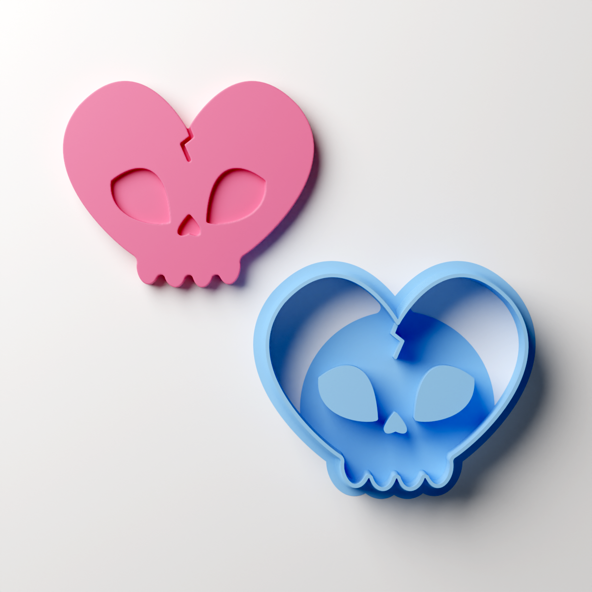 Heart-Shaped Skull Clay Cutter