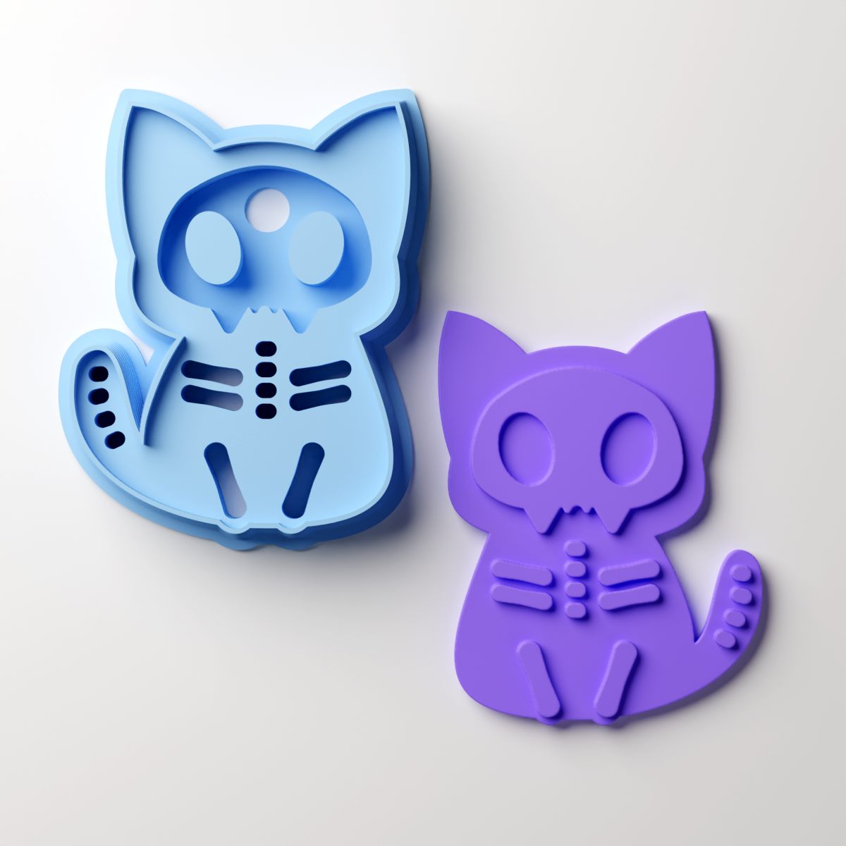 Skele-Cat Negative Clay Cutter - Claylab