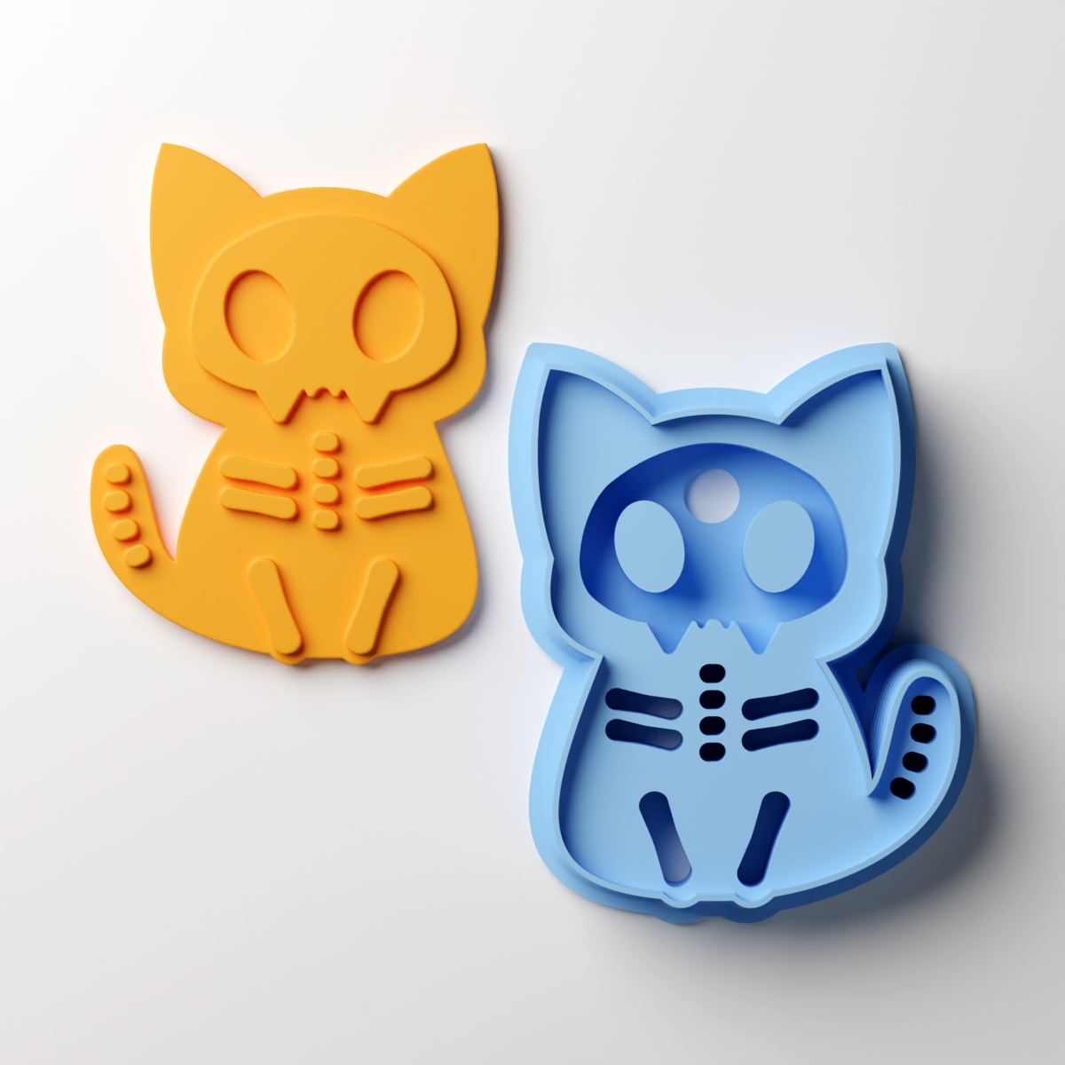 Skele-Cat Negative Clay Cutter - Claylab