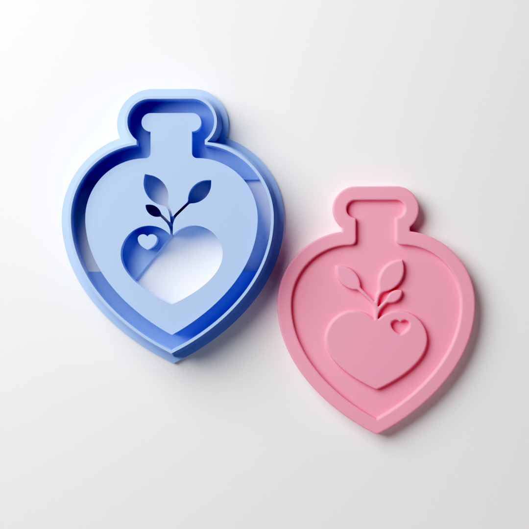 Love Sprout Potion Negative Clay Cutter