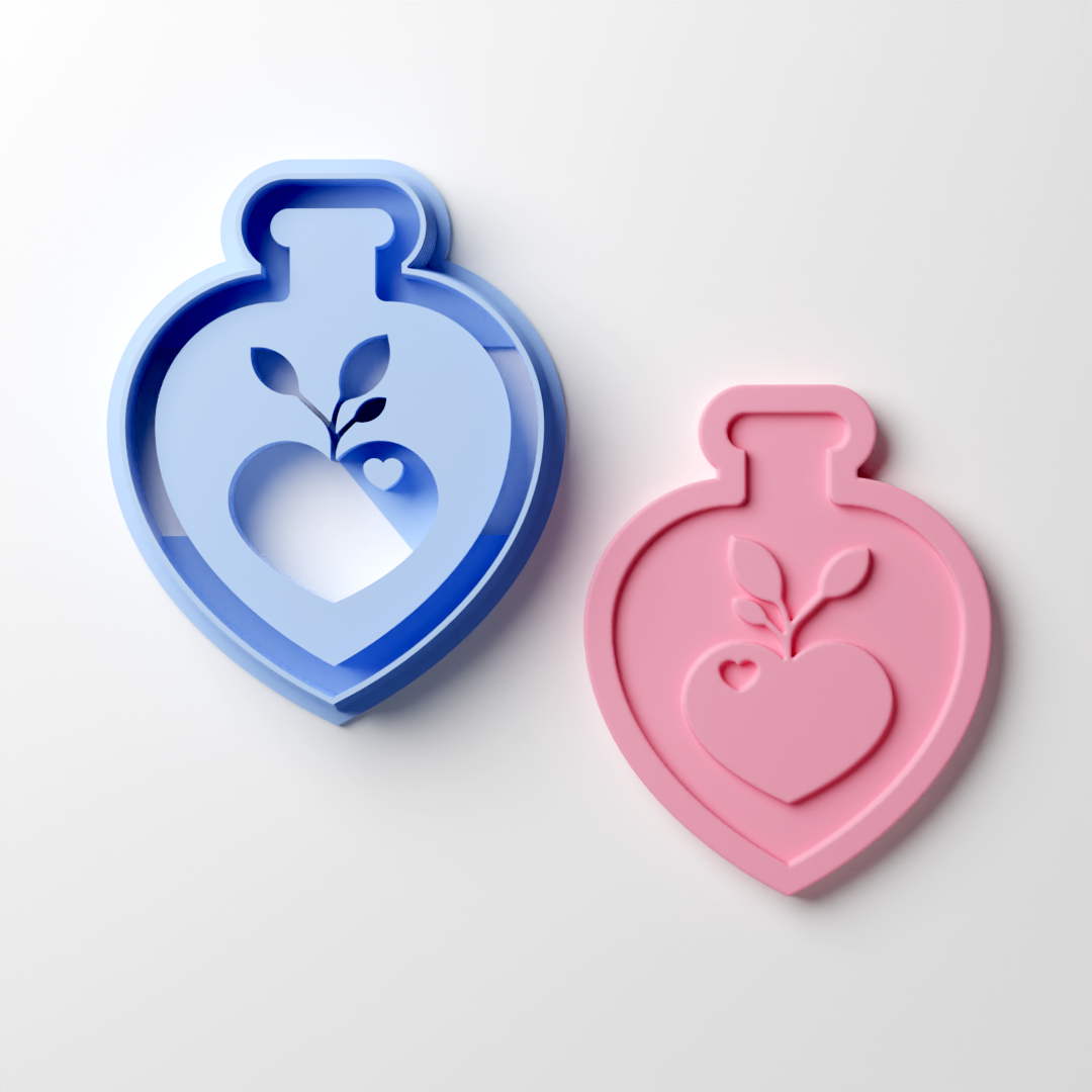 Love Sprout Potion Negative Clay Cutter