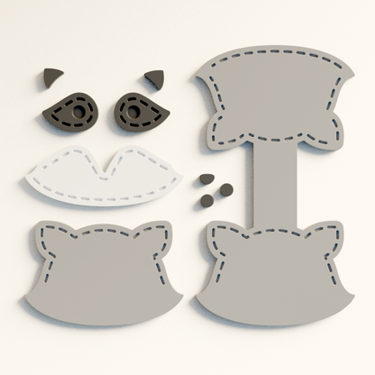 Stitch Racoon Snap Card