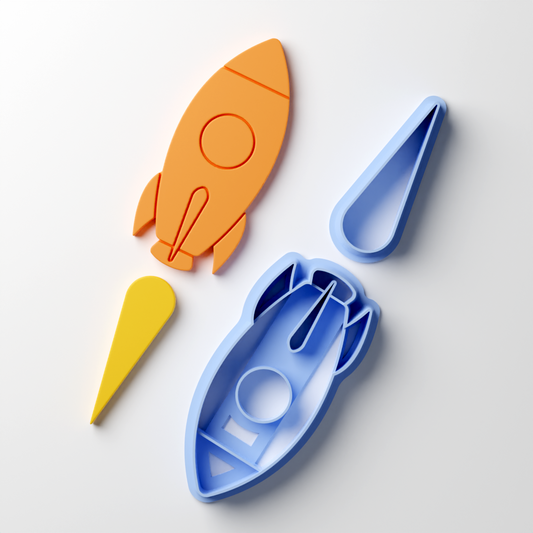 Cartoon Rocket Clay Cutter - Claylab