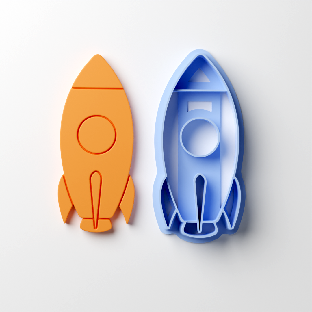 Cartoon Rocket Clay Cutter - Claylab