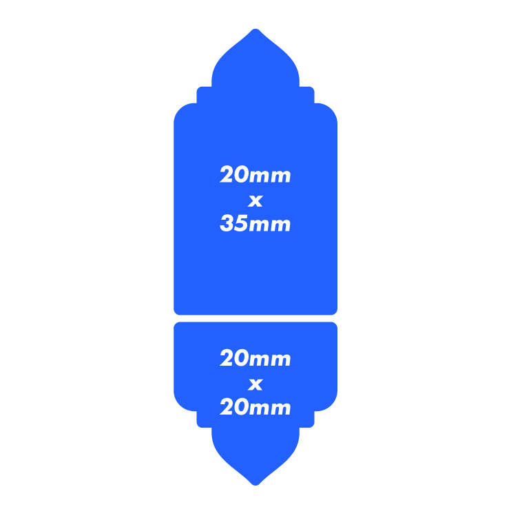 Slim Tented Arch Clay Cutter Pair - Claylab