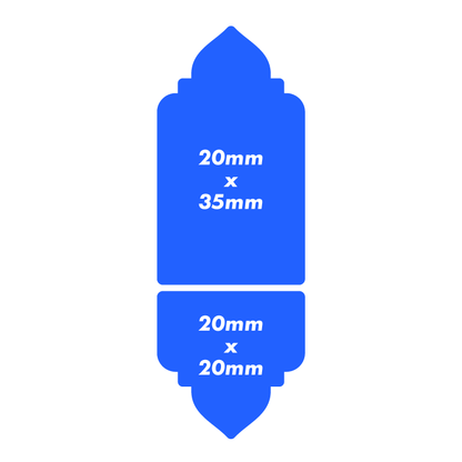 Slim Tented Arch Clay Cutter Pair - Claylab