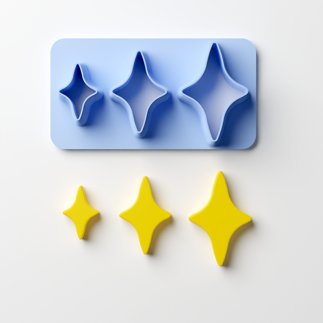 Mini Sparkle Star Multi Clay Cutter - Claylab