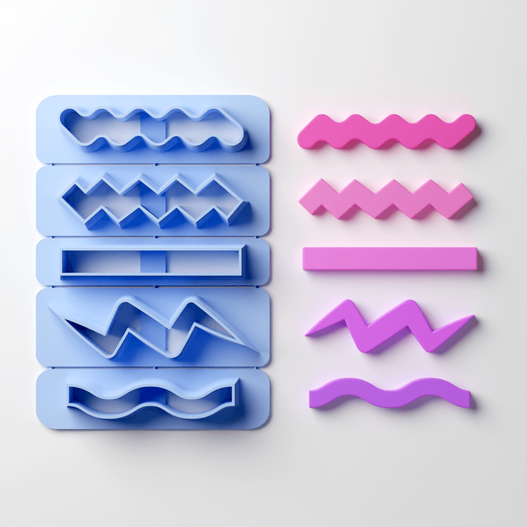 Mini Squiggle Snap-Off Clay Cutter Set - Claylab