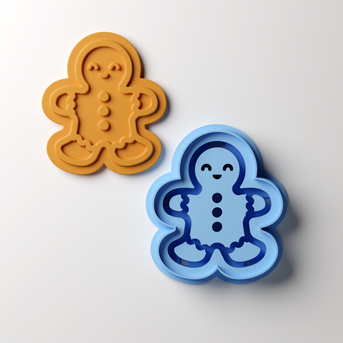 Gingerbread Man Cookie Style Clay Cutter - Claylab