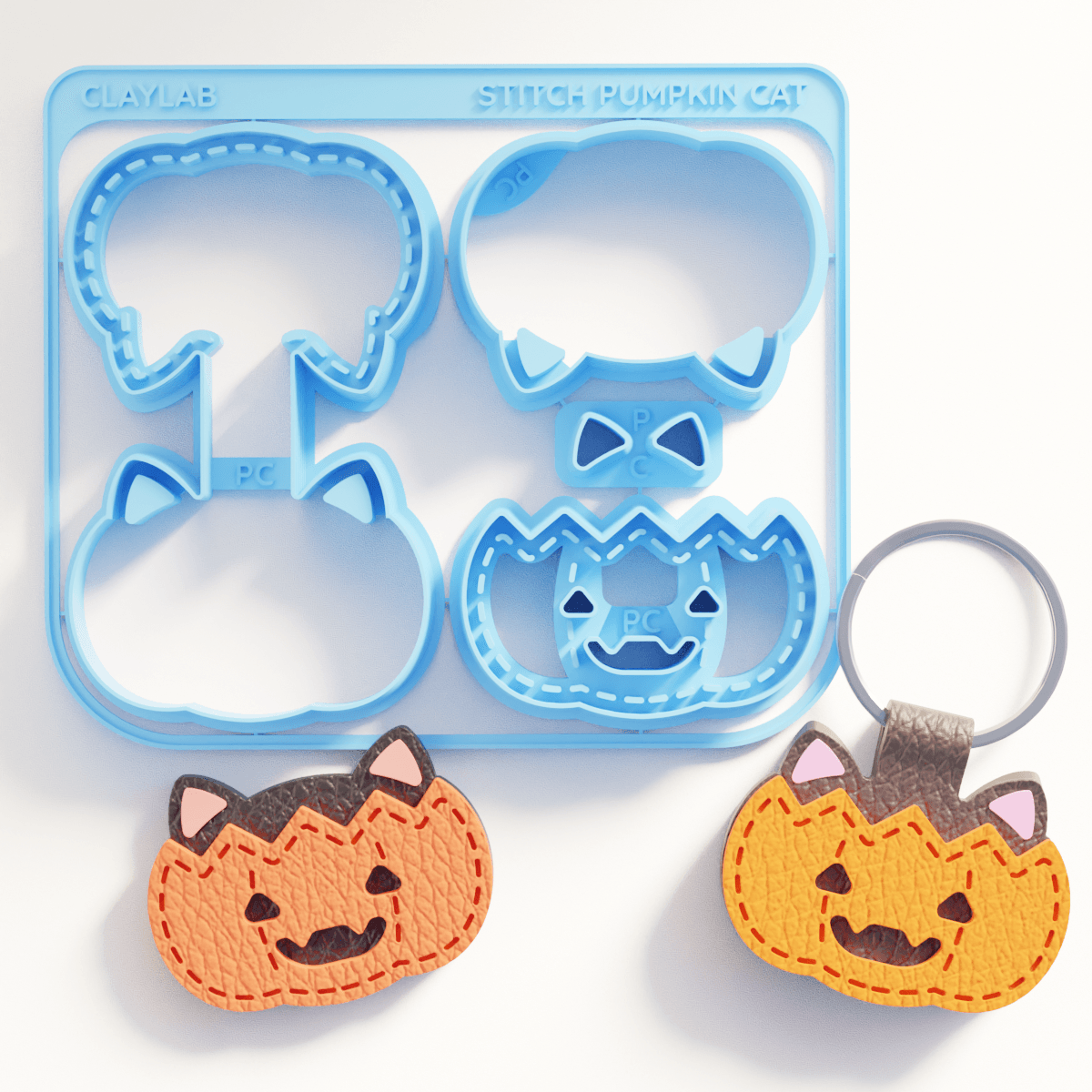 Stitch Pumpkin Cat Snap Card - Claylab