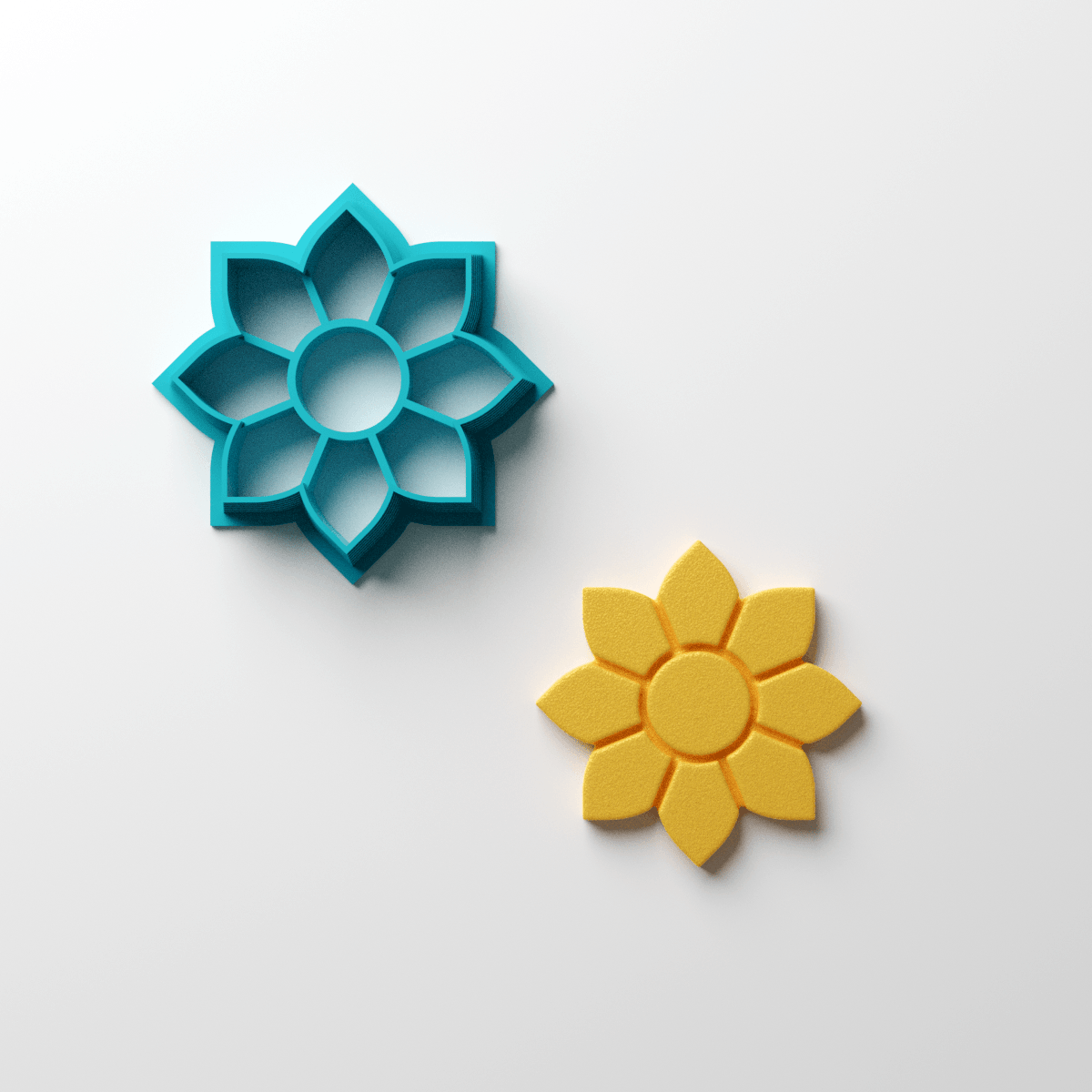 8 Pointy Petal Flower Clay Cutter - Claylab